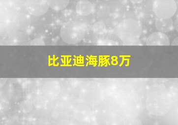 比亚迪海豚8万