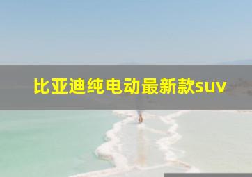 比亚迪纯电动最新款suv