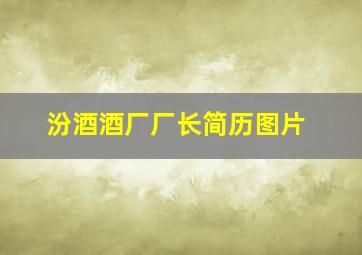 汾酒酒厂厂长简历图片