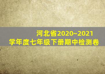 河北省2020~2021学年度七年级下册期中检测卷