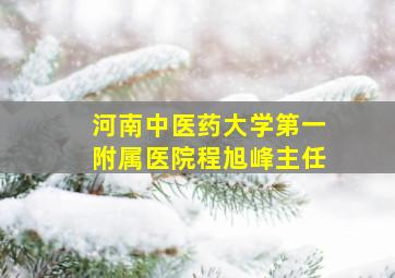 河南中医药大学第一附属医院程旭峰主任