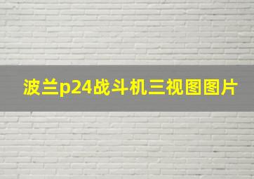 波兰p24战斗机三视图图片