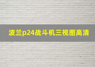 波兰p24战斗机三视图高清