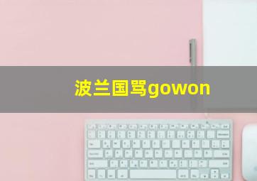 波兰国骂gowon