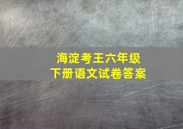 海淀考王六年级下册语文试卷答案