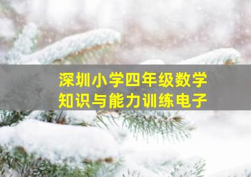 深圳小学四年级数学知识与能力训练电子