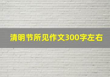 清明节所见作文300字左右