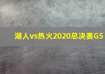 湖人vs热火2020总决赛G5