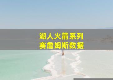 湖人火箭系列赛詹姆斯数据