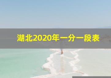 湖北2020年一分一段表