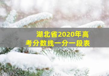 湖北省2020年高考分数线一分一段表