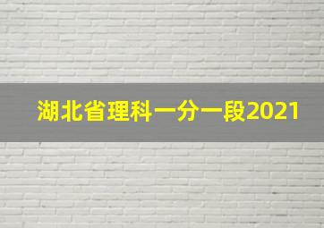 湖北省理科一分一段2021