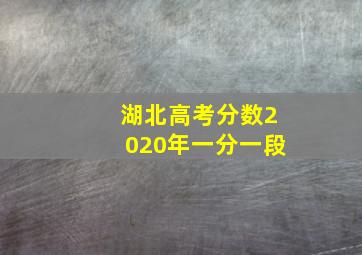 湖北高考分数2020年一分一段