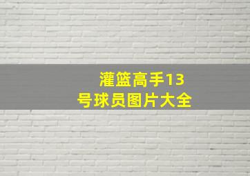 灌篮高手13号球员图片大全