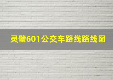 灵璧601公交车路线路线图