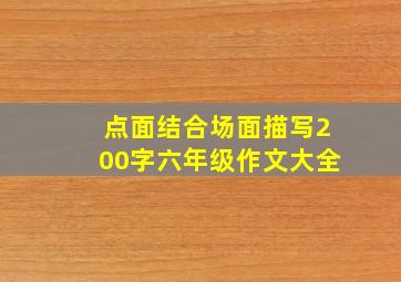 点面结合场面描写200字六年级作文大全