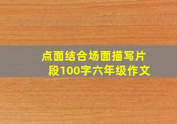 点面结合场面描写片段100字六年级作文