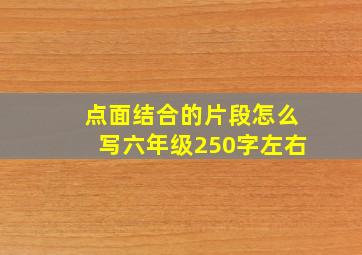 点面结合的片段怎么写六年级250字左右