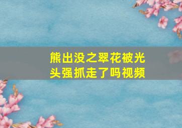 熊出没之翠花被光头强抓走了吗视频