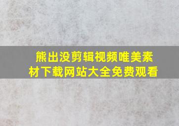 熊出没剪辑视频唯美素材下载网站大全免费观看