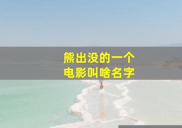 熊出没的一个电影叫啥名字