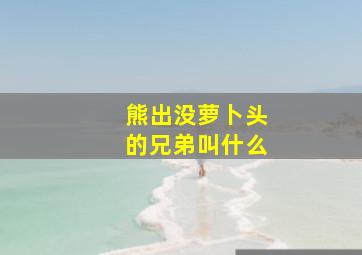 熊出没萝卜头的兄弟叫什么