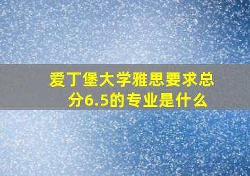 爱丁堡大学雅思要求总分6.5的专业是什么