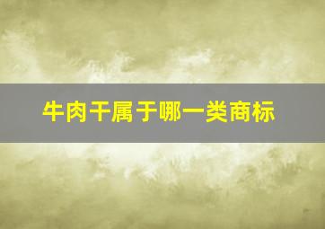 牛肉干属于哪一类商标