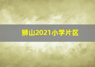 狮山2021小学片区