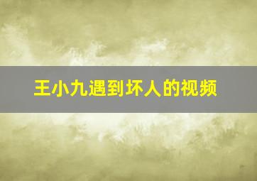 王小九遇到坏人的视频