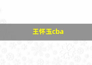 王怀玉cba