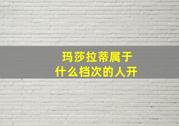 玛莎拉蒂属于什么档次的人开