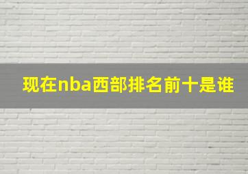 现在nba西部排名前十是谁