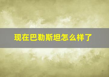 现在巴勒斯坦怎么样了