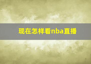 现在怎样看nba直播