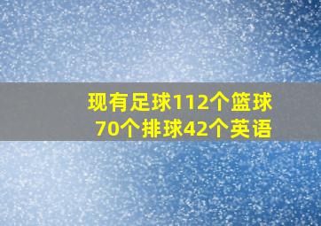 现有足球112个篮球70个排球42个英语