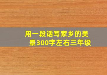 用一段话写家乡的美景300字左右三年级