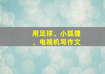 用足球、小狐狸、电视机写作文