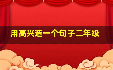 用高兴造一个句子二年级