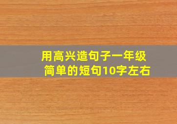 用高兴造句子一年级简单的短句10字左右