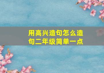 用高兴造句怎么造句二年级简单一点