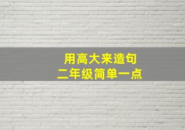 用高大来造句二年级简单一点