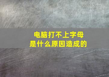 电脑打不上字母是什么原因造成的