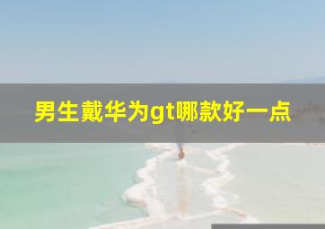 男生戴华为gt哪款好一点