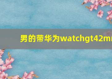 男的带华为watchgt42mm