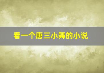 看一个唐三小舞的小说