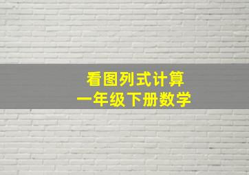 看图列式计算一年级下册数学