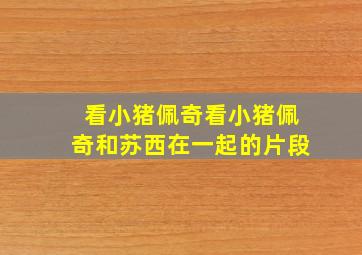 看小猪佩奇看小猪佩奇和苏西在一起的片段