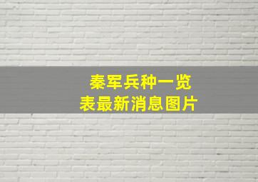 秦军兵种一览表最新消息图片