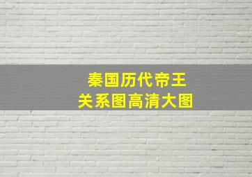 秦国历代帝王关系图高清大图